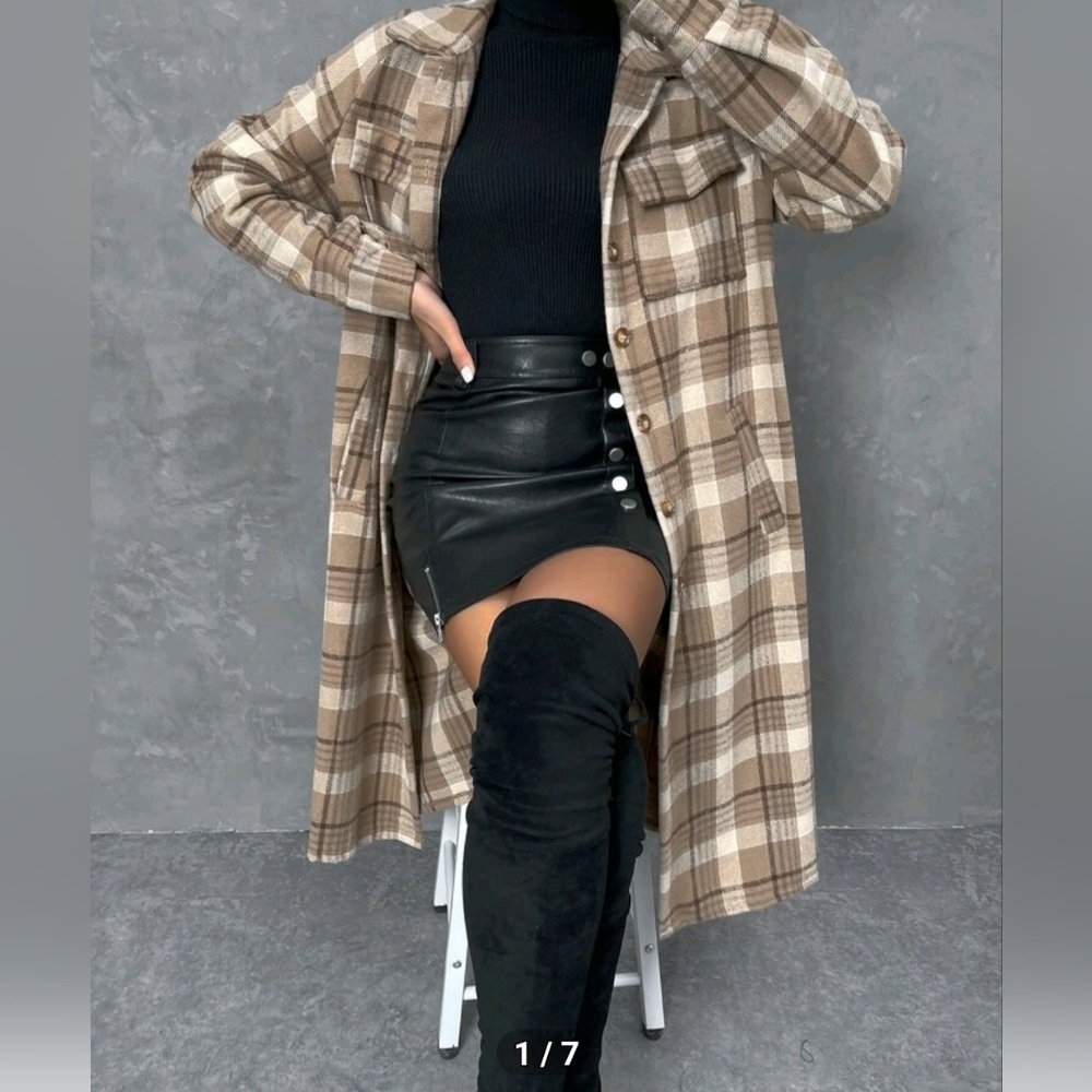 Long flannel coat